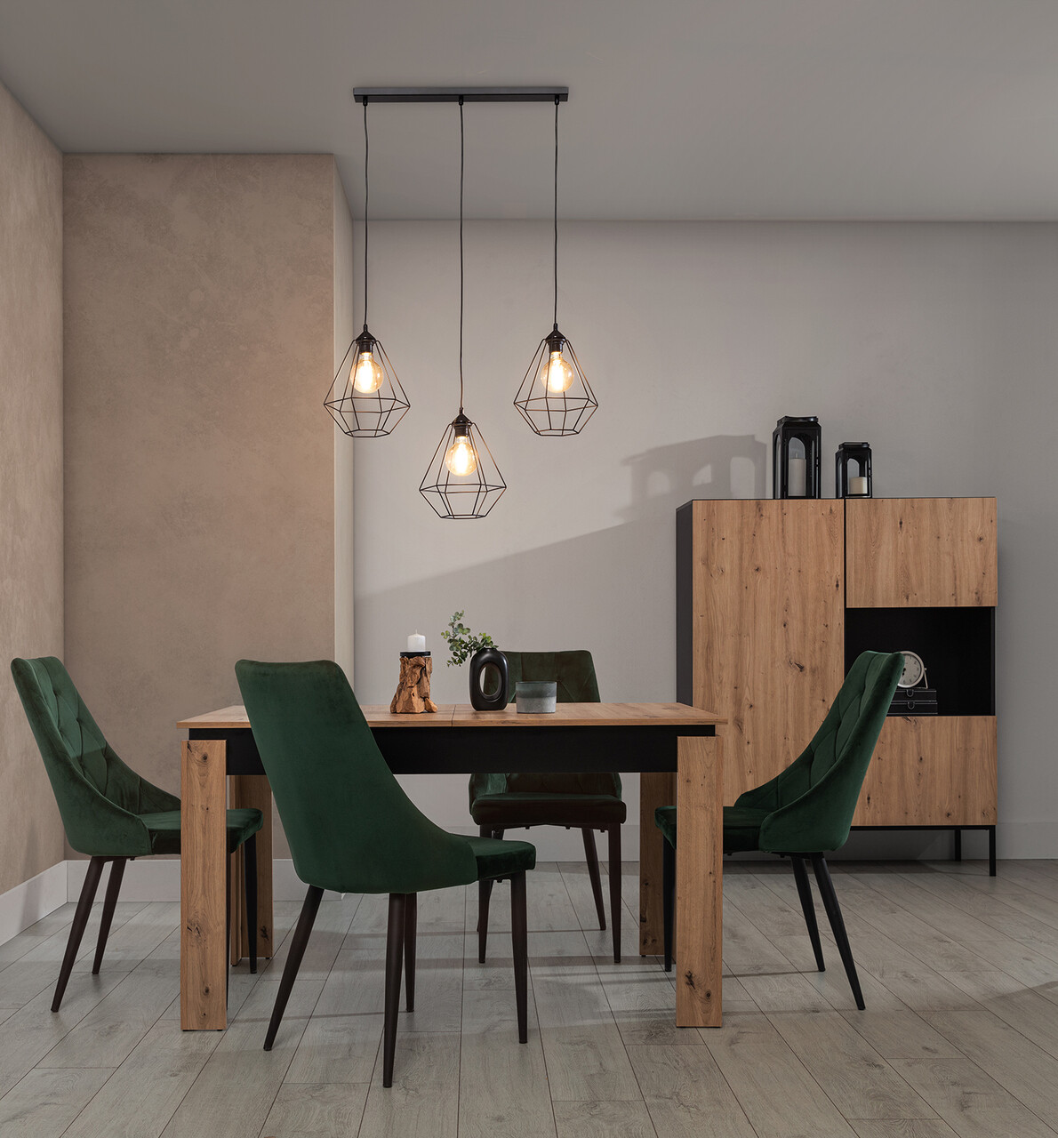 Lustra ELTAP, Brevitas, 70x25x110 cm, 3xE27, 15W, otel, negru - imagine 5